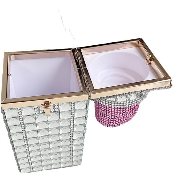 Chic Acrylic Lipstick Clutch with Rhinestones - Perfect for Parties & Weddings - Picture 6 of 6